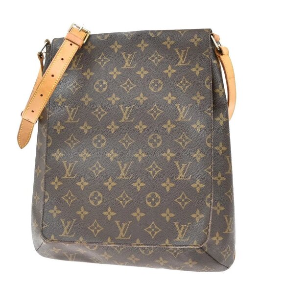 LOUIS VUITTON Musette Shoulder Bag Monogram Leather Brown France - Picture 1 of 16